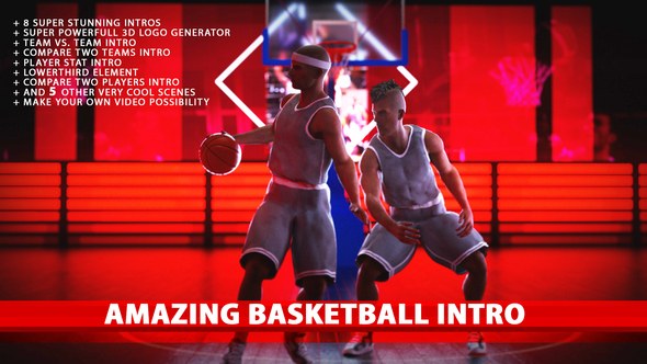 Videohive Amazing Basketball Intros Openers template preview