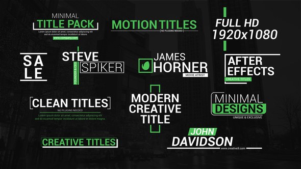 Videohive Creative Lower Third Titles Elements template preview