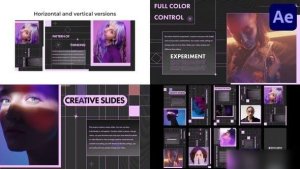 Videohive Glitch Retro Slideshow for After Effects Openers template preview