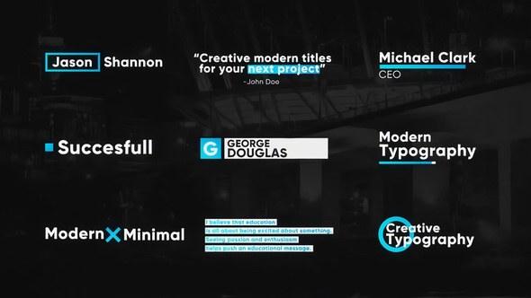 Videohive Modern Titles & Lower Thirds Titles template preview