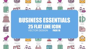 Business Essentials - Flat Animation Icons Video Displays template preview