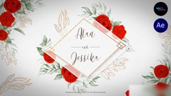 Videohive Watercolor Wedding Invitation Slideshow Openers template preview