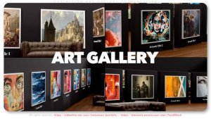 Videohive Exhibition Art Gallery Presentation Video Displays template preview