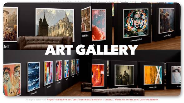 Videohive Exhibition Art Gallery Presentation Video Displays template preview