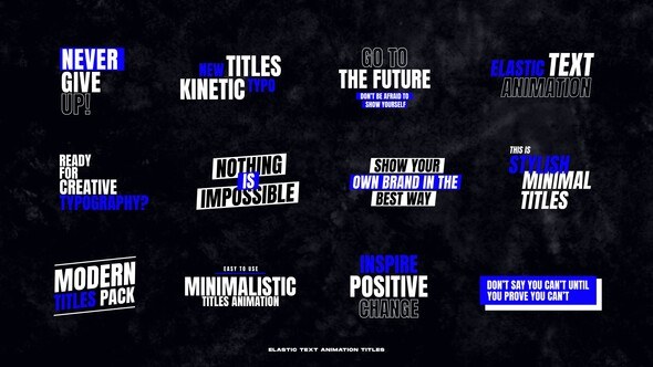 Videohive Elastic Text Animations / AE Titles template preview