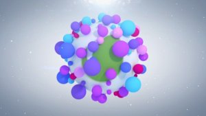 Vibrant Particles Logo Reveal Video Displays template preview