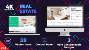 Real Estate Promo Video Displays template preview