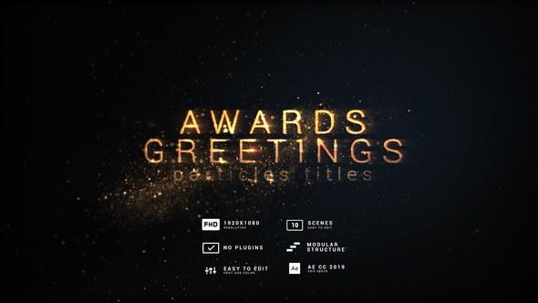 Videohive Awards and Greetings | Particles Titles Titles template preview