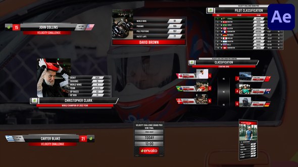 Videohive Race Lower Thirds for After Effects Elements template preview