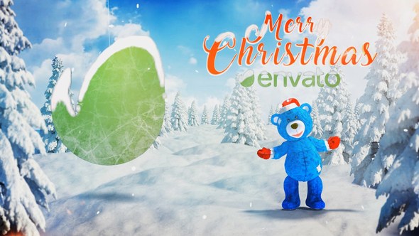 Christmas Bear Dance Ident Video Displays template preview