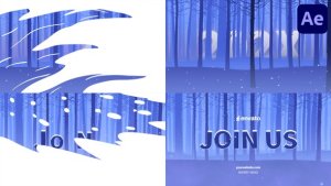 Videohive Winter Forest Logo Opener for After Effects Openers template preview