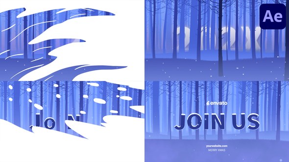 Videohive Winter Forest Logo Opener for After Effects Openers template preview