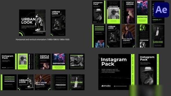Videohive Stylish Instagram Pack for After Effects Openers template preview