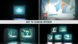 Videohive CRT TV Screen Opener Video Displays template preview