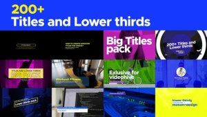 Videohive Titles and Lower thirds pack 200 Titles template preview