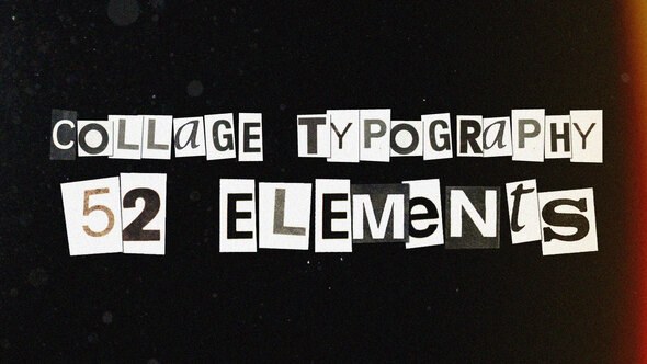 Videohive Collage Typography Titles template preview