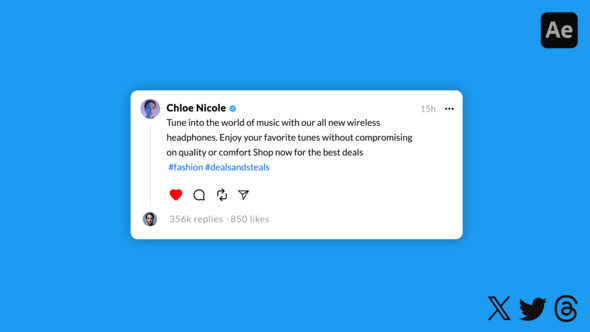 Videohive Threads Post UI Pack Elements template preview