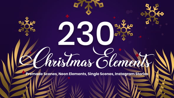 Videohive Christmas Big Pack Elements template preview