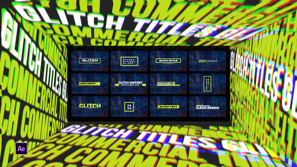 Videohive Glitch Commercial Titles | After Effects Titles template preview