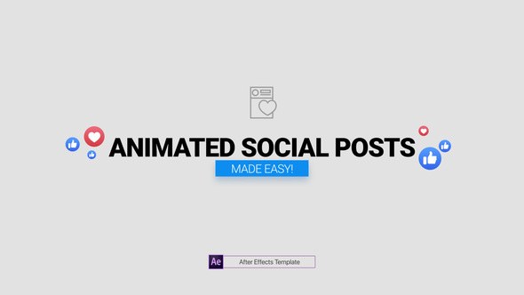 Videohive Animated Social Posts Broadcast-packages template preview