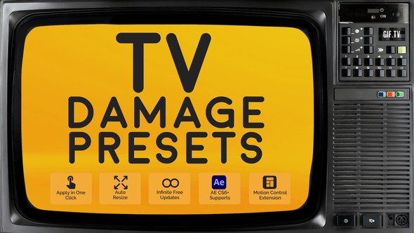 Videohive TV Damage Presets 3 Elements template preview