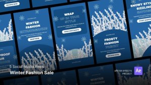 Videohive Social Media Reels - Winter Fashion Sale After Effects Template Product Promo template preview
