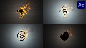 Videohive Burn Up Logo for After Effects Logo Stings template preview