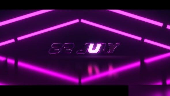 Videohive Neon Party Teaser Openers template preview