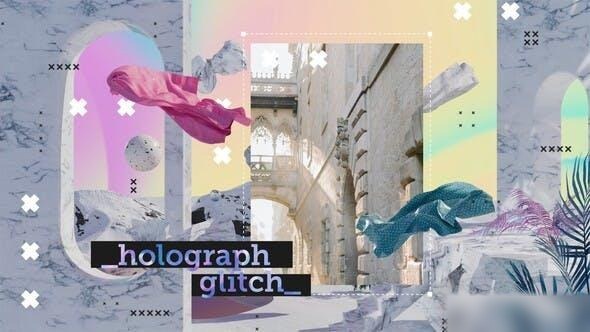 Videohive Holographic Glitch Opener Openers template preview