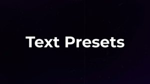 Videohive Text Presets | AE Titles template preview