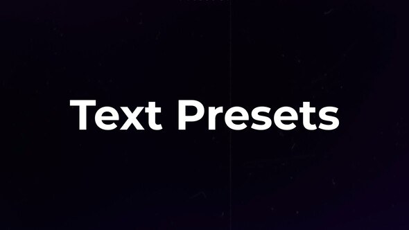 Videohive Text Presets | AE Titles template preview