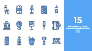 Videohive Pharmacy Icon After Effect Elements template preview