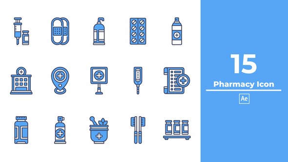 Videohive Pharmacy Icon After Effect Elements template preview