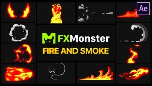 Fire And Smoke Elements | After Effects Video Displays template preview