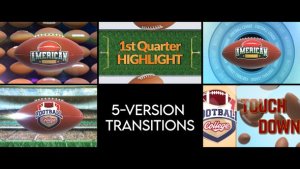 Videohive American Football Transitions - 5 Versions Elements template preview