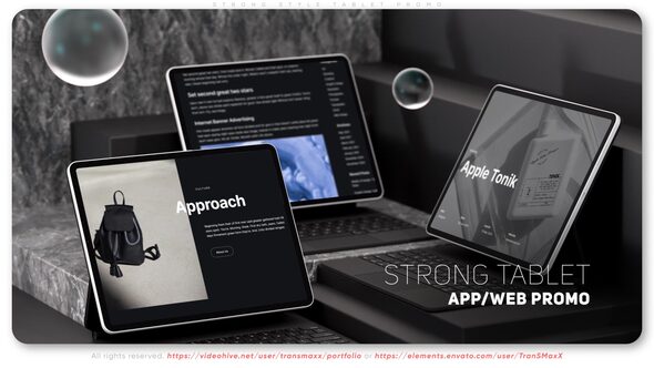 Videohive Strong Style Tablet Promo Product Promo template preview