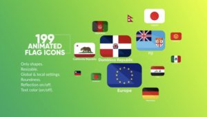 Videohive 199 Animated Flag Icons Video Displays template preview