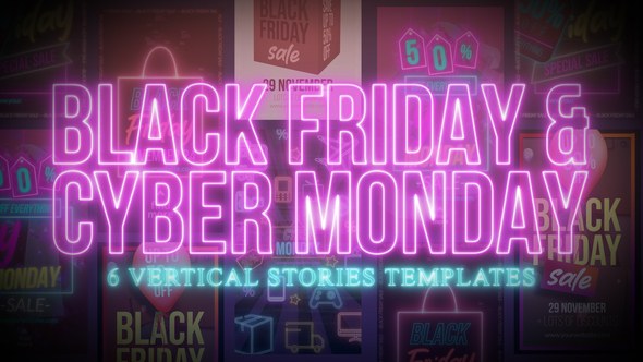 Videohive Black Friday and Cyber Monday Stories Product Promo template preview