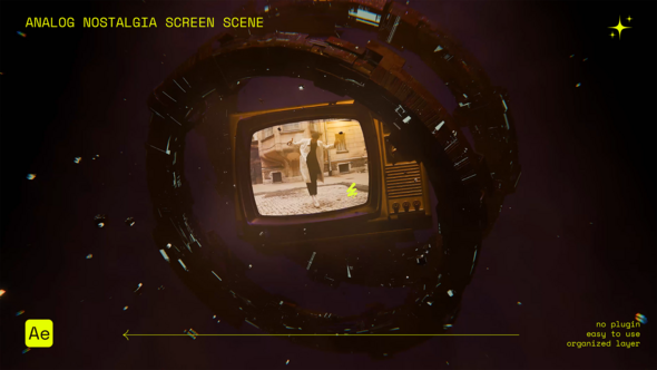 Videohive Analog Nostalgia Screen Scene Mockup Video Displays template preview