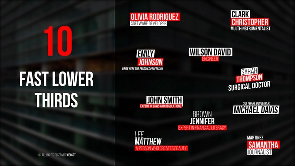 Videohive Fast Lower Thirds | After Effects Elements template preview