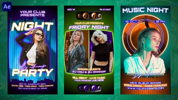 Videohive Party Flyer Instagram Reels Openers template preview