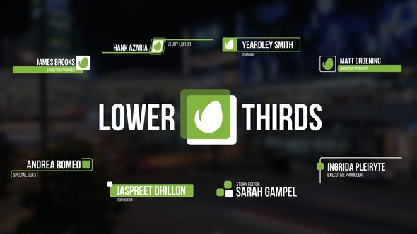 Lower Thirds Video Displays template preview