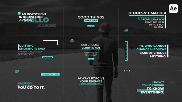 Videohive Typography Text Titles | AE Titles template preview