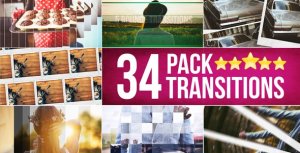 34 Transitions Pack Video Displays template preview