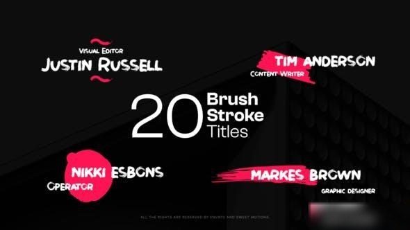Videohive Brush Stroke Titles Titles template preview