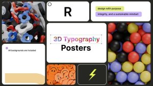 Videohive Typography Posters 3D Video Displays template preview