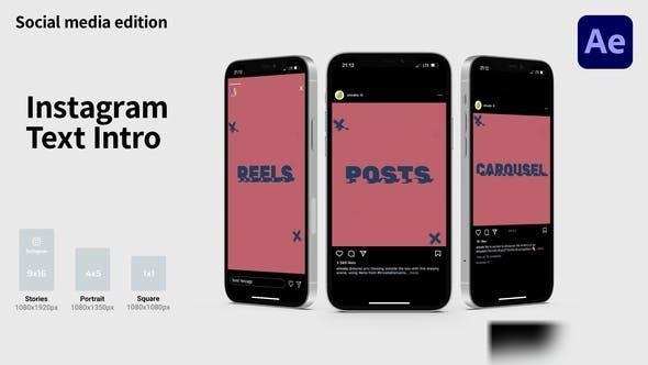 Videohive Instagram Text Intro | Reels / Shorts / Tik Tok Openers template preview