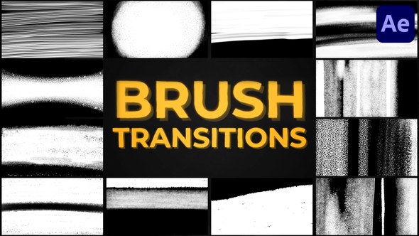 Videohive Brush Transitions | After Effects 39669813 Elements template preview