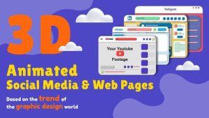 Videohive 3D Animated Social Media and Web Pages Pack|Animated presentation Product Promo template preview
