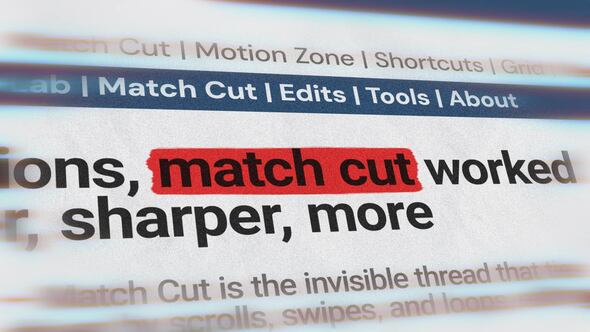 Videohive Match Cut Universal Openers template preview
